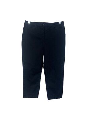 Talbots Slim Ankle Pants Womens Size 14 Black Workwear Summer